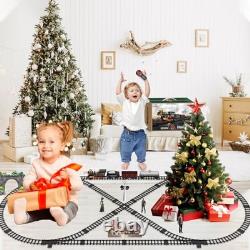 Ensemble de train pour enfants avec télécommande noire rechargeable, train de luxe sur rails.