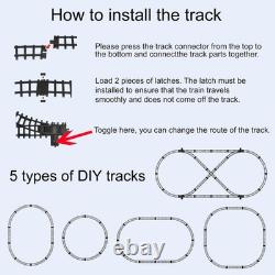 Ensemble de train pour enfants, train électrique télécommandé avec circuit autour du sapin de Noël