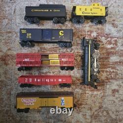 Ensemble de trains Lionel O Gauge Lot de 68 pièces Locomotives Voitures Piste Transformateur Testé