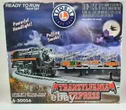 Ensemble de trains Lionel Transylvania Express à 99% complet SANS TRANSFORMATEUR