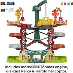 Ensemble de voies à plusieurs niveaux Thomas & Friends avec trains et grues - Super Tour avec Thomas
