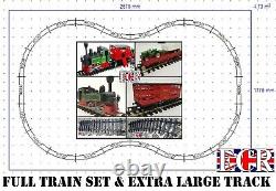 G Échelle 45mm 132 Gauge Newray XL Track Train Set B/o Loco Trucks De Tracteurs