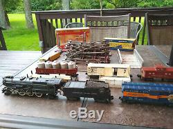 Gilbert American Flyer Set Train Locomotive Vapeur-boxcars Caboose Tracks + Plus