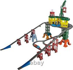 Grand ensemble de pistes de train motorisé Thomas avec grue de gare, jouet pour enfants cadeau