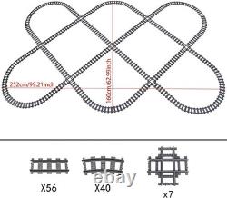 Jeu de construction de chemin de fer durable - Ensemble de rails de train de 103 pièces pour l'imagination des enfants