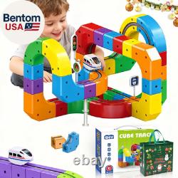 Jouet Cube Track Fusion, ensemble de train électrique Klick Rail pour enfants avec défi gravité