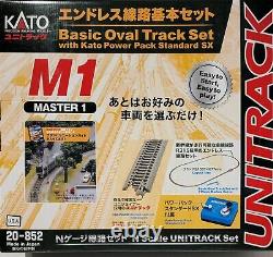Kato N Scale M1 Basic Oval Track Set Avec Transformateur De Train Power Pack 20-852