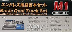 Kato N Scale M1 Basic Oval Track Set Avec Transformateur De Train Power Pack 20-852