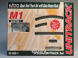 Kato N Scale M1 Basic Oval Track Set Withpower Pack Train Transformateur 20-850-1 Nouveau