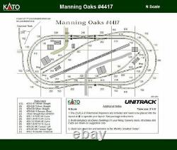 Kato N Scale Manning Oaks Unitrack Track Layout Train Set Avec Kato Power Pack