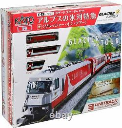 Kato Train Model 10-006 N Gauge Alps Glacier Express Grescher Set De Démarrage Nouveau
