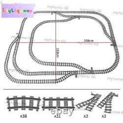 Kit de blocs de construction de train MOC 75 pièces, voies de pont, 6079in