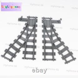 Kit de blocs de construction de train MOC 75 pièces, voies de pont, 6079in