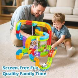 KlickRail Ensemble de Train Électrique Piste de Course Flexible pour Enfants 4 88 pièces Deluxe