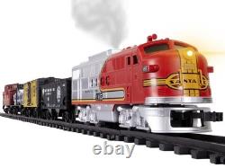 LIONEL Ensemble de train jouet à batterie O Gauge de marchandises Santa Fe avec télécommande 712130