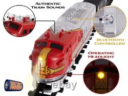 LIONEL Ensemble de train jouet à batterie O Gauge de marchandises Santa Fe avec télécommande 712130