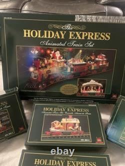 Le TRAIN ANIMÉ DE NOËL HOLIDAY EXPRESS #384 Ensemble de Voitures et Pistes Supplémentaires 8 Voitures