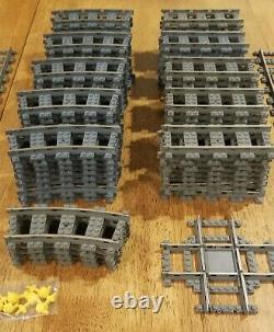 Lego 9v Train Bundle Piste 40 Droite, 44 Courbe, 4 Aiguillage, 1 Cross