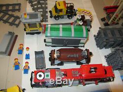 Lego City 3677 Red Cargo Train 7936 Passage À Niveau Du Terrain 60238 7499 Pistes Xtra