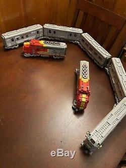 Lego Santa Fe Super Chief Moteur Train Énorme Voitures Passagers Lot Propre Piste
