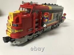 Lego Santa Fe Super Chief Train, Mail + Voitures D’observation, Voie, Moteur 9v 10020