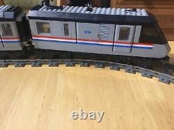 Lego Train 9v 4558 Metroliner Utilisé Ensemble De Train. Avec Piste Supplémentaire Et Alimentation Électrique