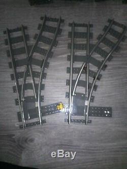 Lego Train Piste 9v Switching 2 Gauche & 2 Droit 36 Courbe Et 12 Rail Droit