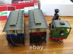Lgb G Scale Train Set Stainz Locomotive Avec Smoke & Lighted Passager Cars #23301