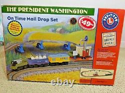 Lionel Président Washington On Time Mail Drop Train Set Apprentissage Curve Batterie