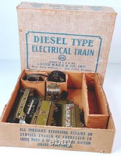 Louis Marx & Co-army Train Electrical Train Set Rare