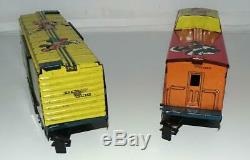 Mickey Meteor Disney 1950 Train Set + Bell + Rail + Travaux + 5 Version De Voiture