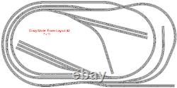 Mise en page du train Bachmann E-Z Track #042 Ensemble de train à l'échelle HO 5' X 10' Interrupteurs de fil