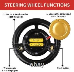 Montée sur des jouets de train Électrique Ensemble de train avec voie 2 sièges voiture de marchandises, musique, Li