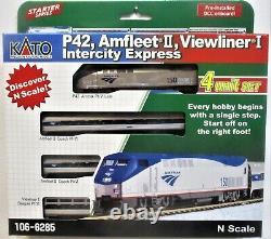 N Echelle Kato 106-6285 Amtrak Viewliner Intercity Express Train Withdcc