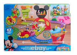 NOUVEAU dans sa boîte Ensemble de train Fun Track Set Disney Jr. Mickey Mouse Clubhouse, Minnie, Goofy