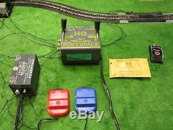 Nmib Vintage Marx Rail & Route Slot Car Railroad Train Voie Set Race