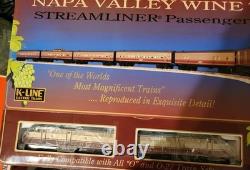 Nouveau stock ancien. Ensemble de train Napa Valley Wine K-Line O-Gauge / voie et accessoires