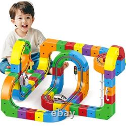 Piste de course magique pour bébés, voiture de course, rail électronique éducatif STEM