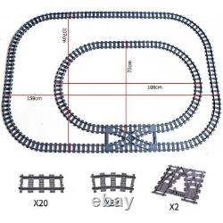 Piste droite courbée croisée pour ensemble de construction de train Lego DIY-60