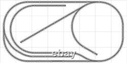 Plan de voie de train Bachmann E-Z Track #031D Ensemble de train à l'échelle HO 4' x 8' avec commutateurs DCC