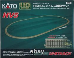 Produits de train miniature USA HV5 UNITRACK Set de voie ovale de base R550Mm, 21 5/8