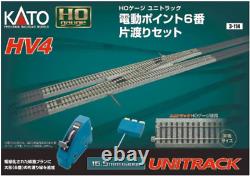 Produits de trains miniatures USA HV4 UNITRACK Ensemble de voies interchangeables avec voie d'échange électrique #6