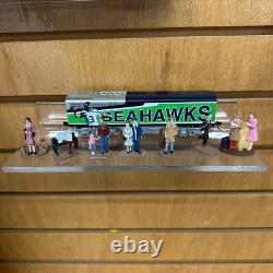 RARE Ensemble de train HO 8 des Seattle Seahawks Hawthorne Village Super Bowl 48 + Ensemble de rails