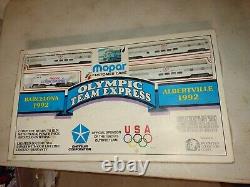 Rare 1992 Équipe Olympique Express Ho Train Set, Bachman -barcelona Albertville