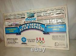 Rare 1992 Équipe Olympique Express Ho Train Set, Bachman -barcelona Albertville