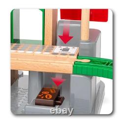 Set de Piste de Train en Bois Interactif de Gare Centrale - Design Engagé pour Enfants