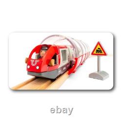 Set de Piste de Train en Bois Interactif de Gare Centrale - Design Engagé pour Enfants