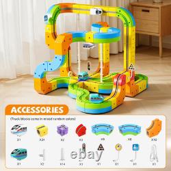 Set de Train Électrique Amélioré, Piste Infini 3D avec Pistes Flexibles pour Enfants, Cub