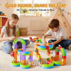 Set de Train Électrique Amélioré, Piste Infini 3D avec Pistes Flexibles pour Enfants, Cub