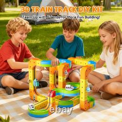 Set de Train Électrique Amélioré, Piste Infini 3D avec Pistes Flexibles pour Enfants, Cub